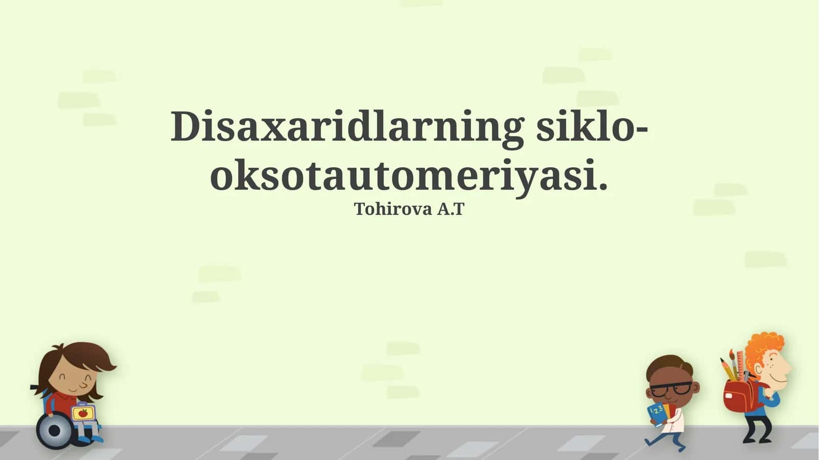 Disахаridlаrning siklо-оksоtаutоmеriyasi
