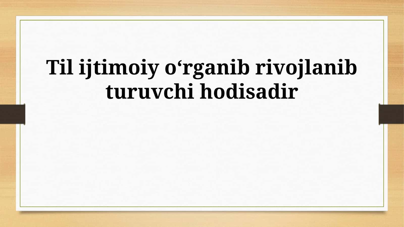 Til - ijtimoiy hodisa