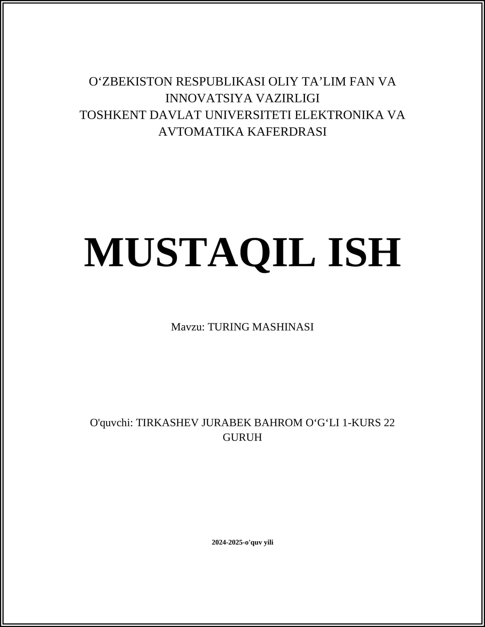 Turing Mashinasi