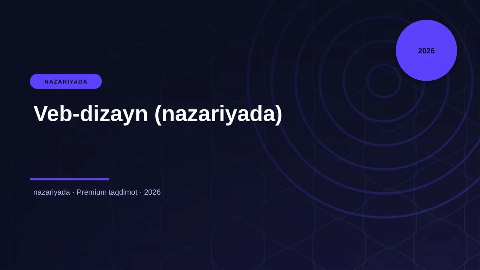 Veb-dizayn (nazariyada)