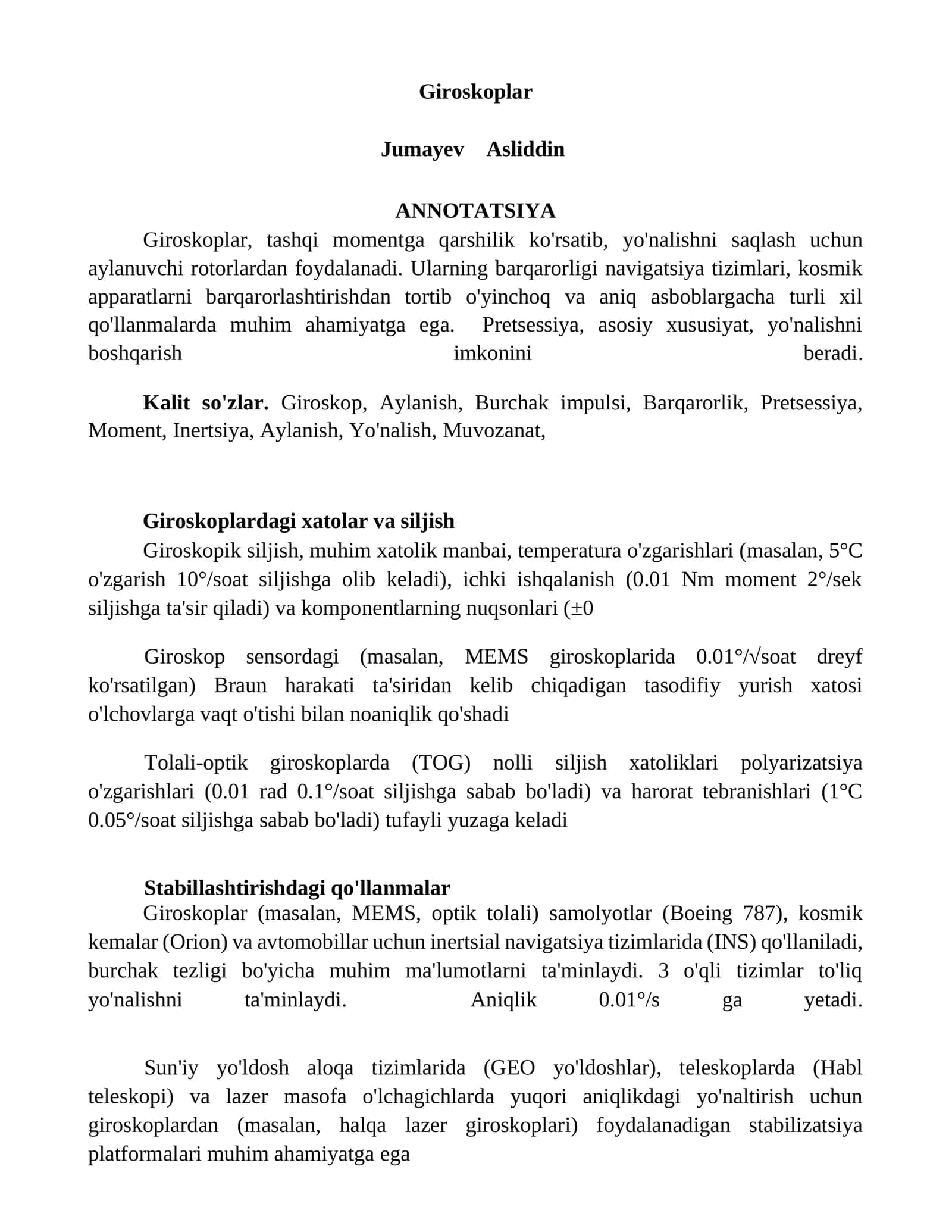 Giroskoplar