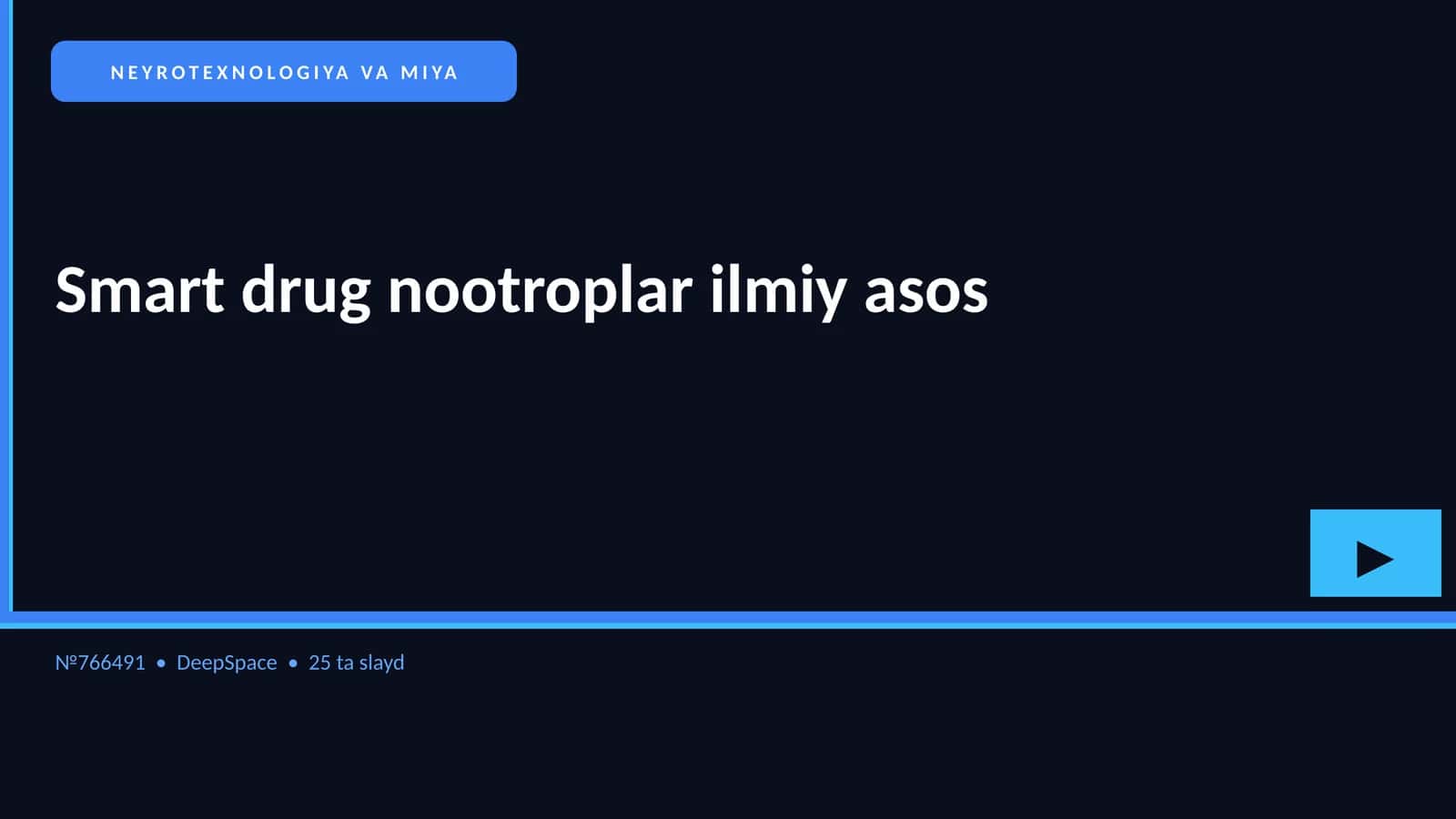 Smart drug nootroplar ilmiy asos