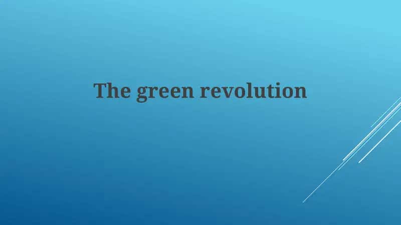 The greenrevolution