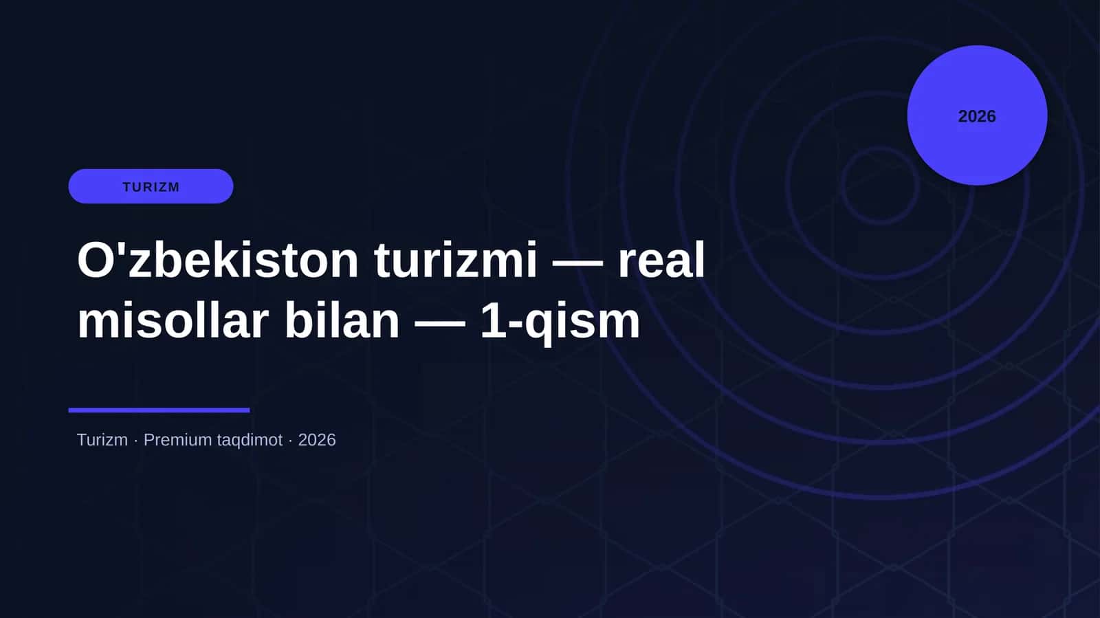 O'zbekiston turizmi — real misollar bilan — 1-qism