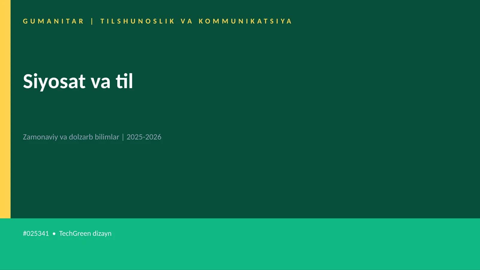 Siyosat va til