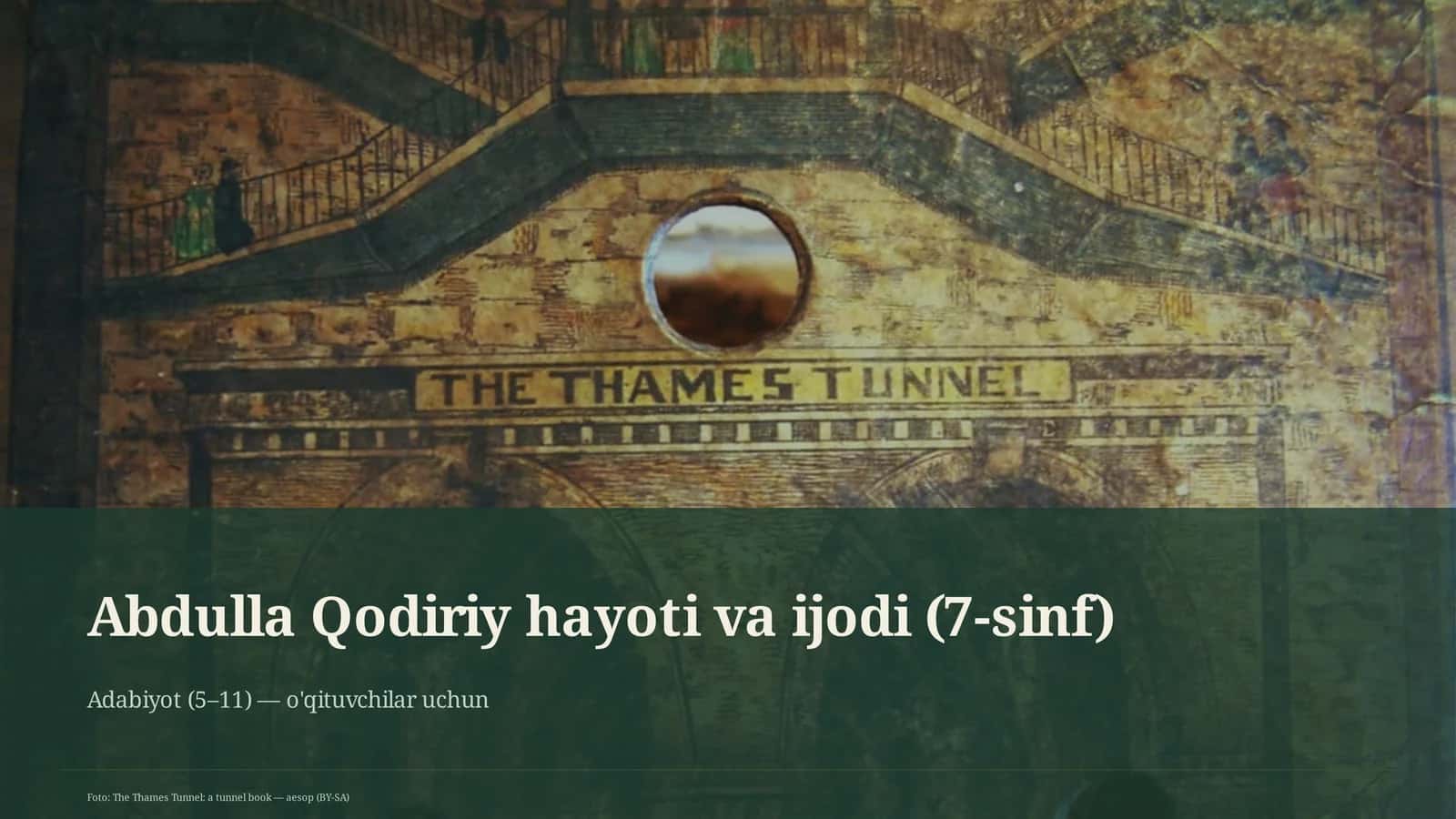 Abdulla Qodiriy hayoti va ijodi (7-sinf)