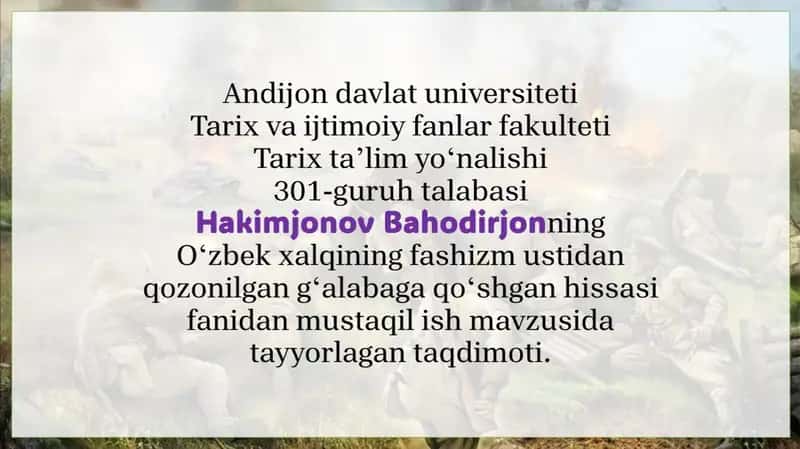 Oʻzbekxalqining fashizm ustidan qoʻzoni