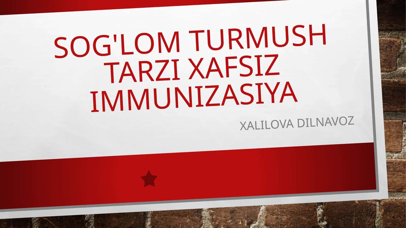 Sog'lom turmushtarzi xafsiz immuniyasiya