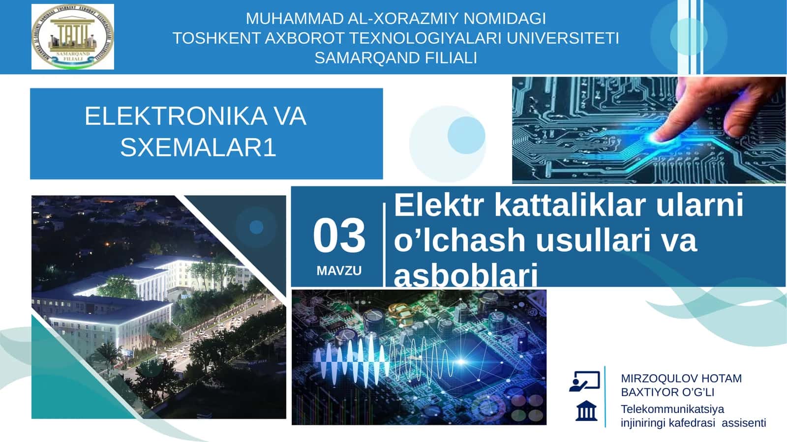 Elektr kattaliklar ularning o’lchash usullari va asboblari