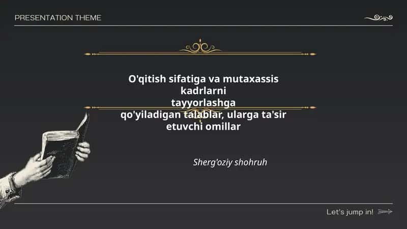 O'qitish sifatiga va mutaxassiskadrlarnitayyorlashga