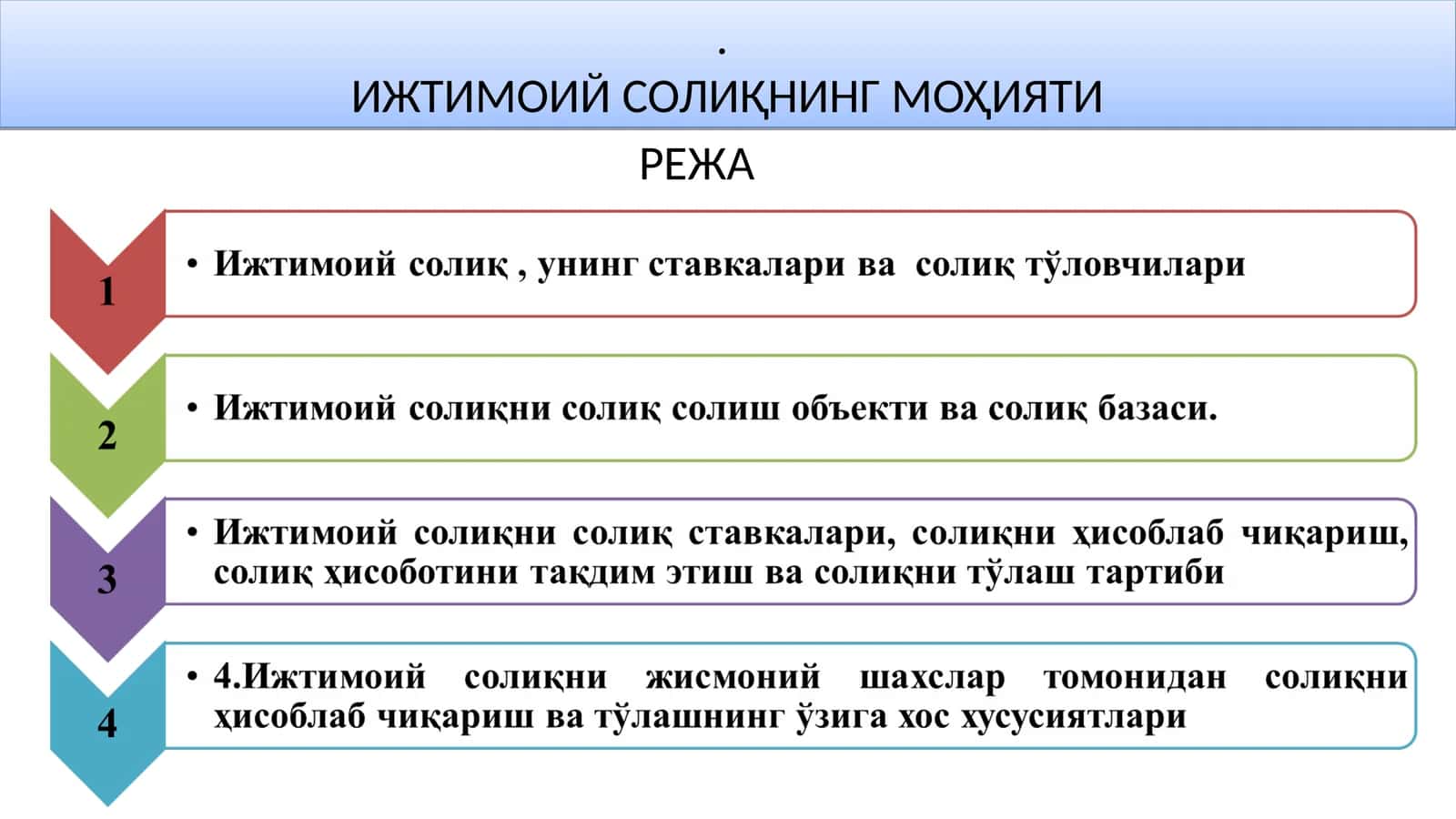 ИЖТИМОИЙ СОЛИҚНИНГ МОҲИЯТИ