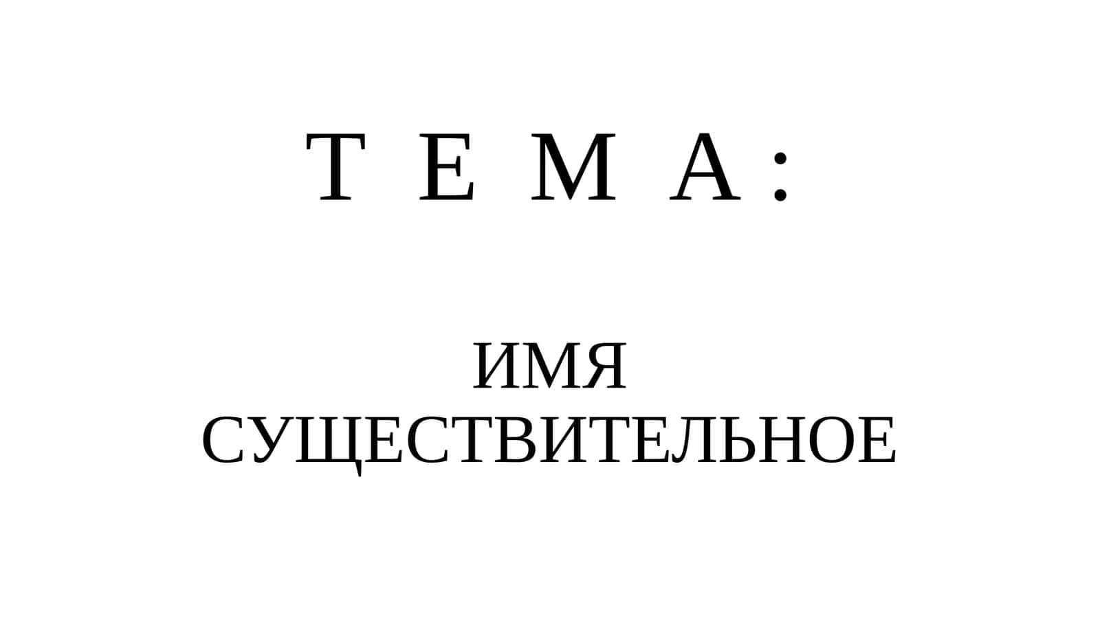 Имя существительное