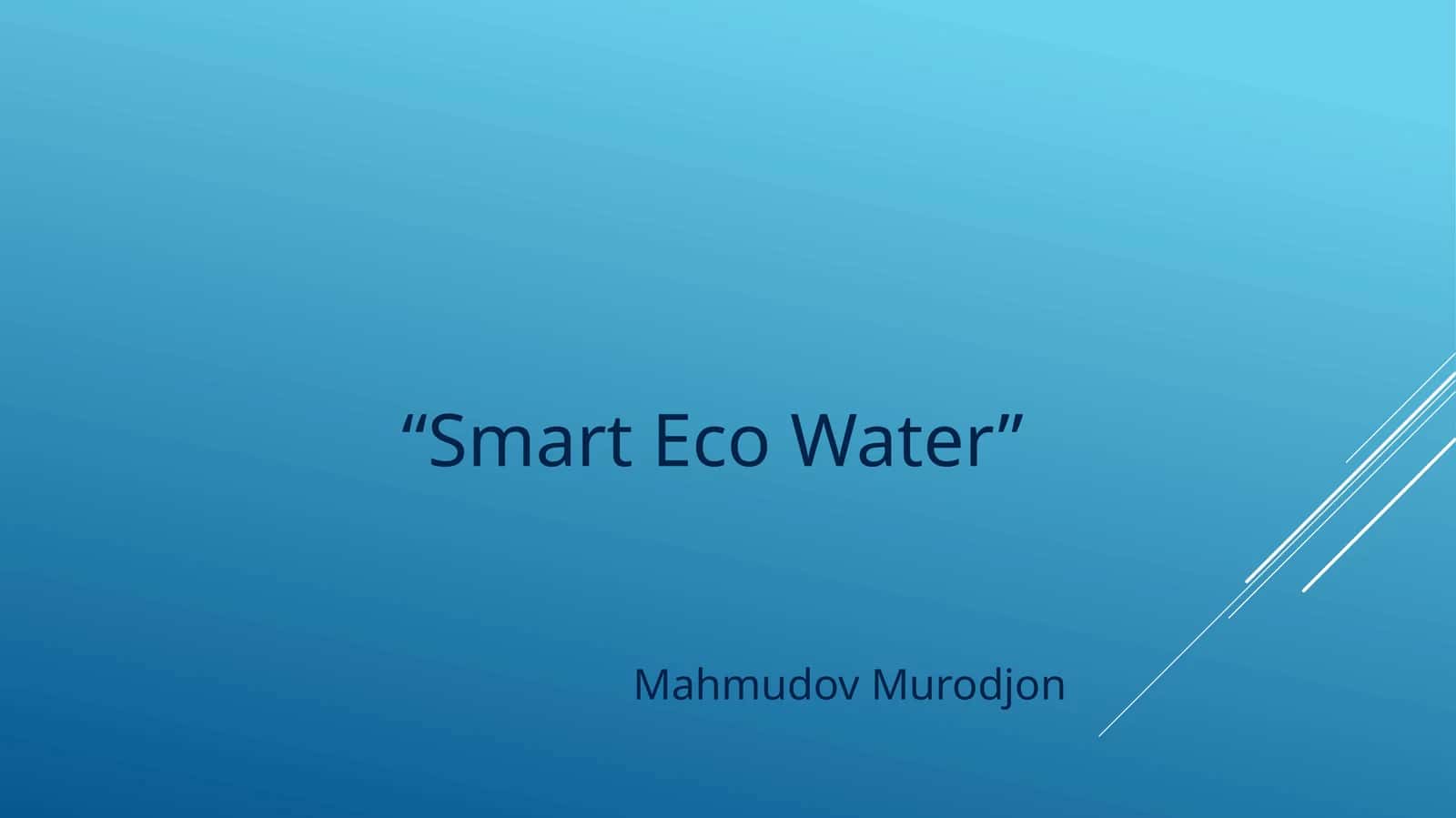 Smart Eco Water