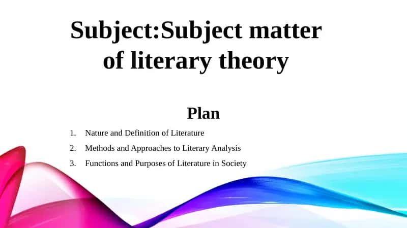 NatureandDefinitionofLiterature