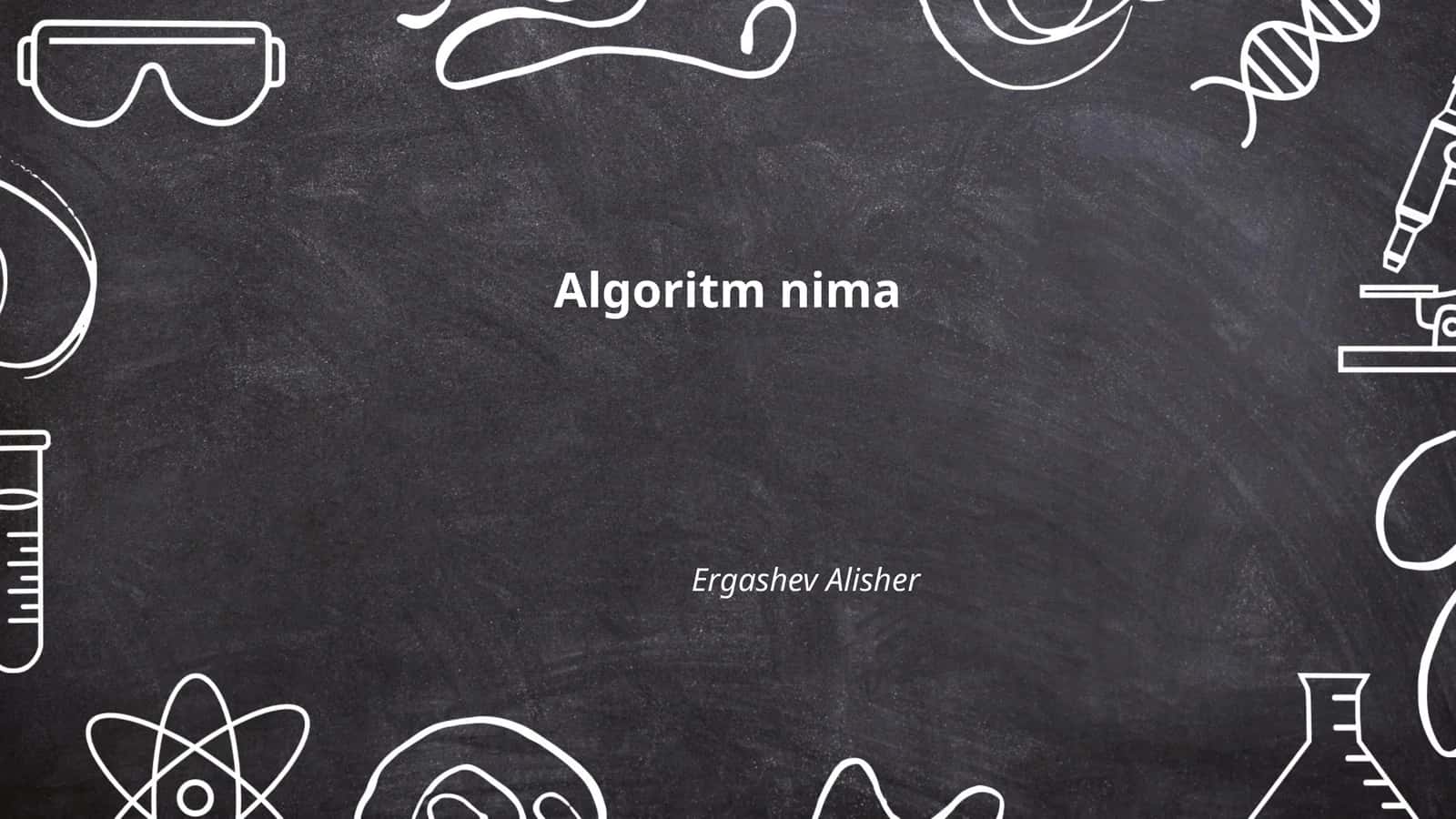 Algoritm nima
