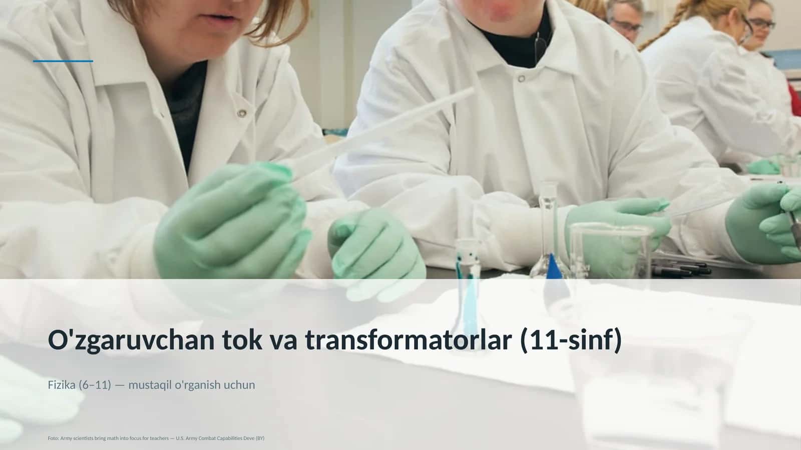 O'zgaruvchan tok va transformatorlar (11-sinf)