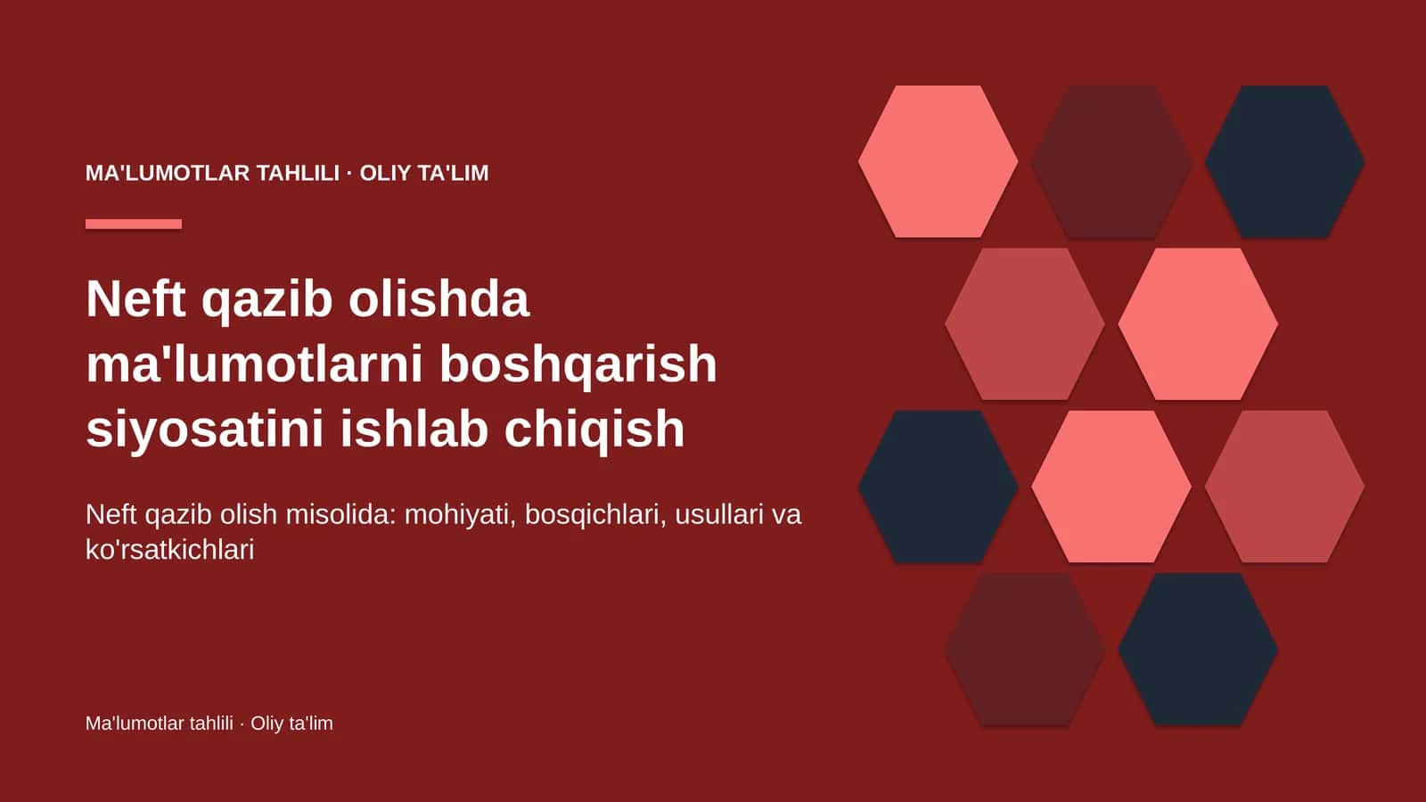 neft qazib olishda ma'lumotlarni boshqarish siyosatini ishlab chiqish 1560