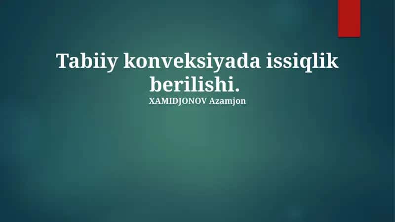 Tabiiy konveksiya