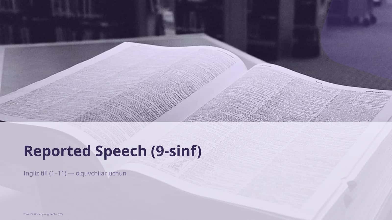 Reported Speech (9-sinf)