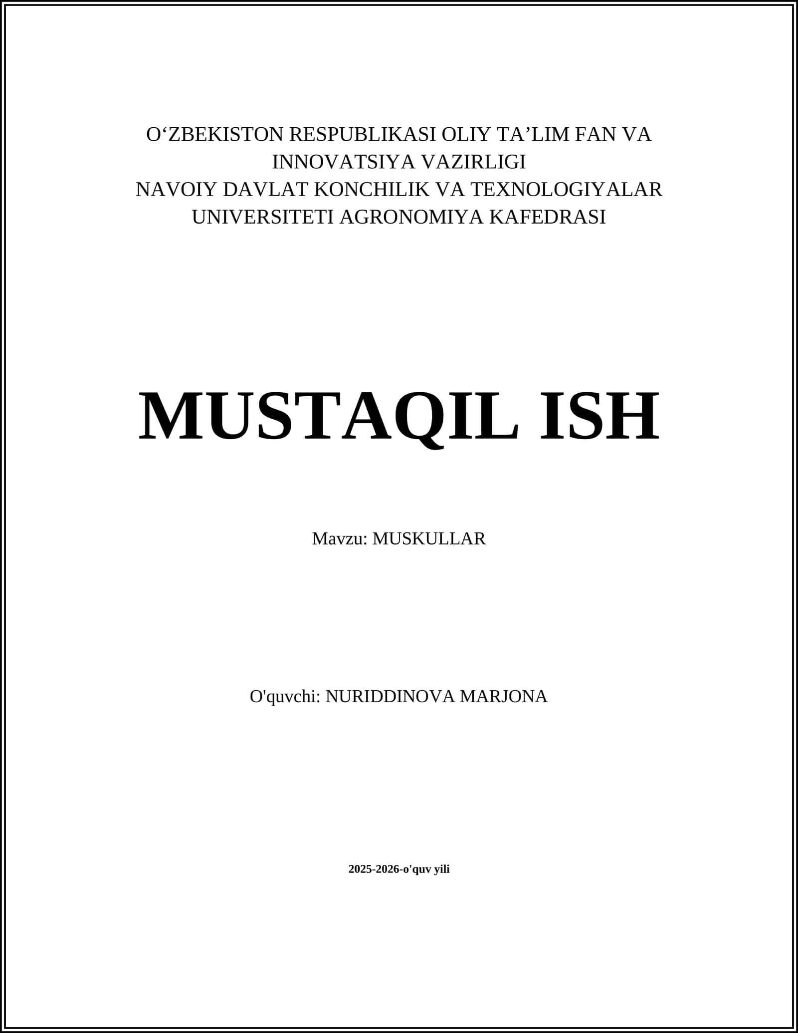 Muskullar anatomiyasi