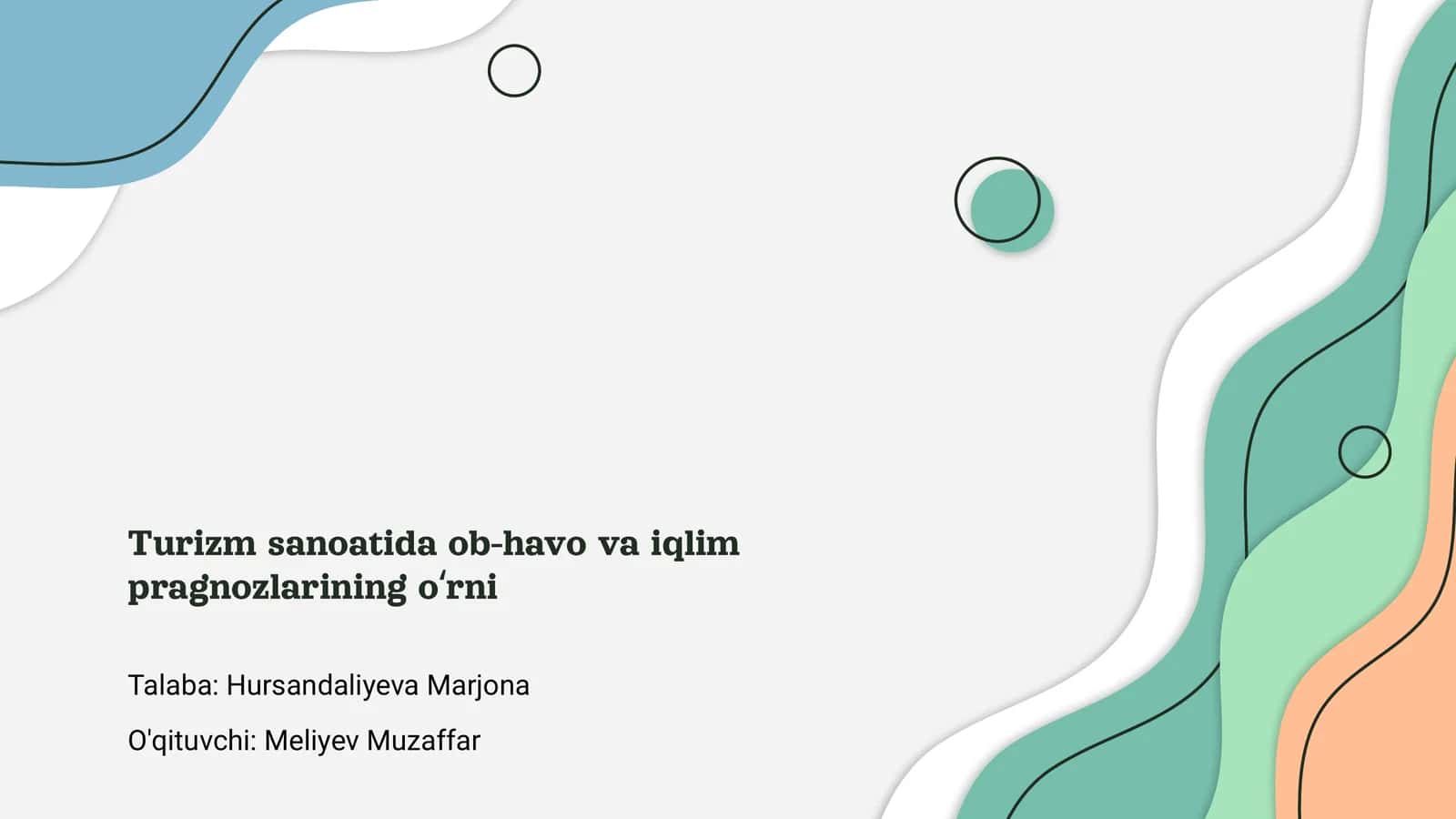 Ob-havo va iqlim prognzolari