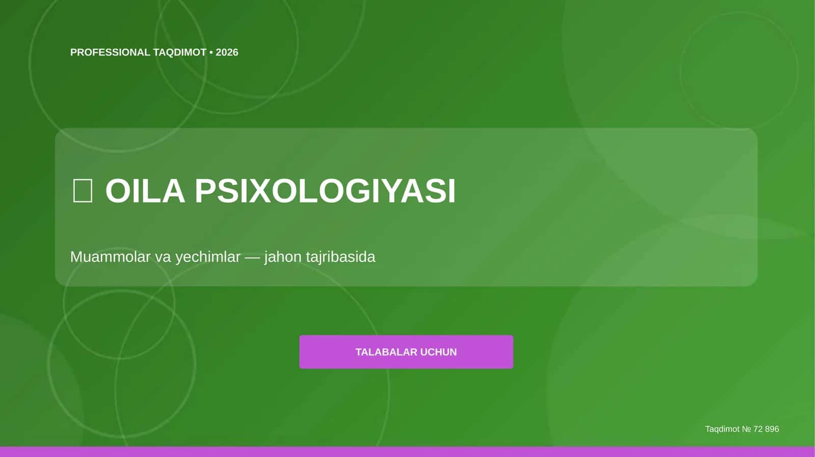 Professional Taqdimot 2026