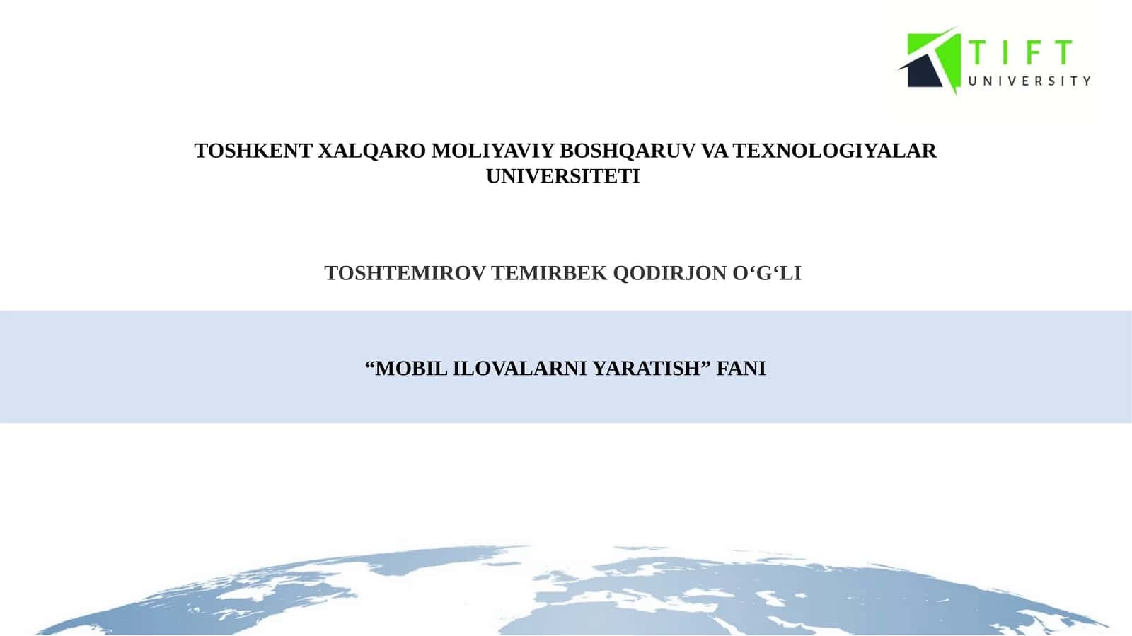 Android operatsion tizimining arxitekturasi va asosiy tushunchalari