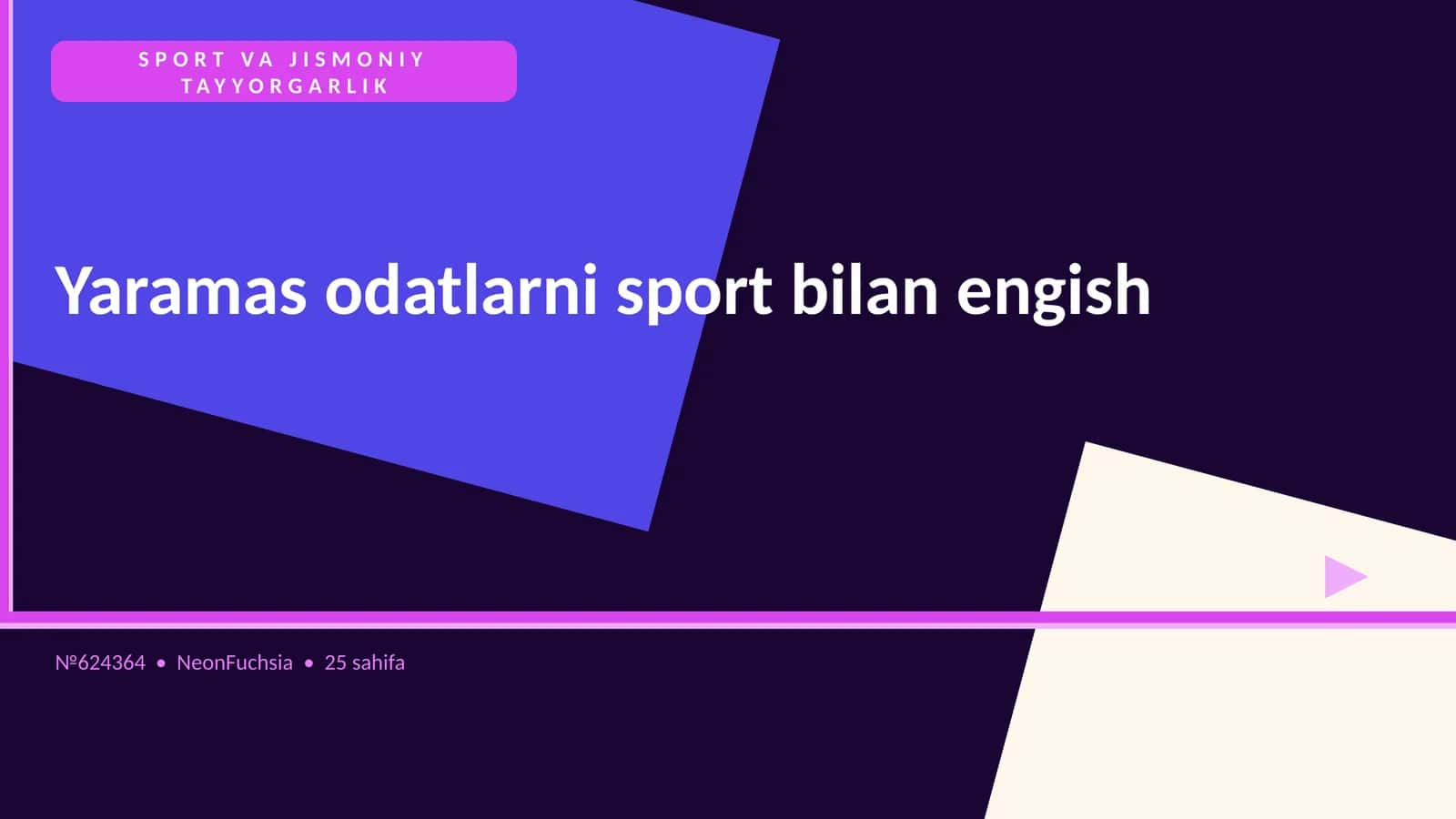 SPORT VA JISMONIY TAYYORGARLIK