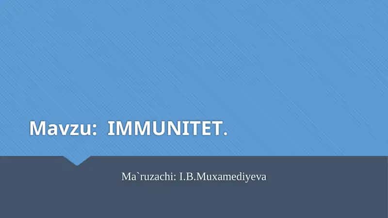 IMMUNITET