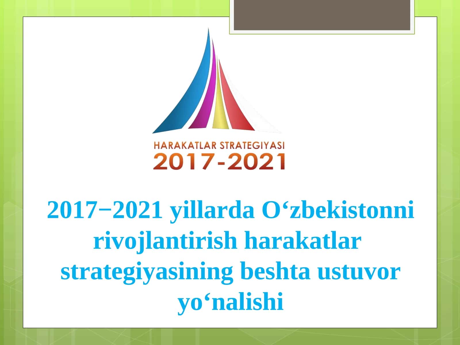 O‘zbekistonni rivojlantirish harakatlari