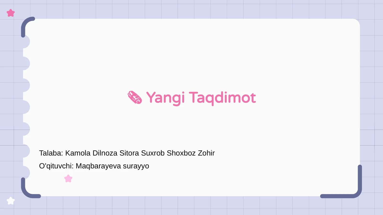 Yangi Taqdimot