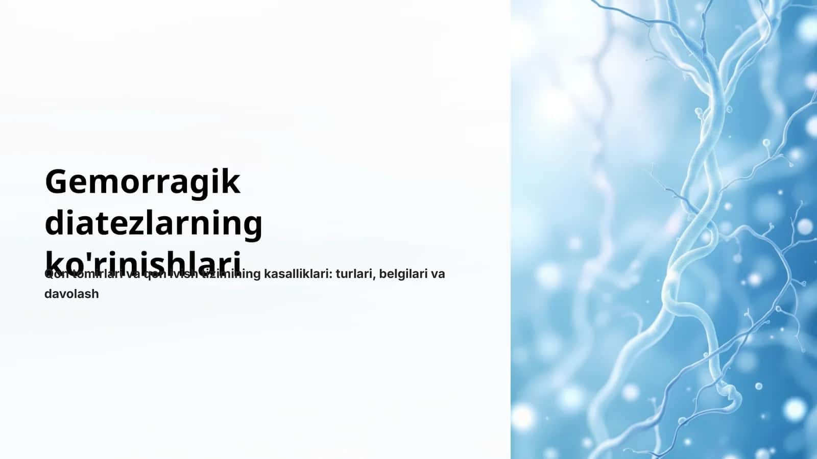 Gemorragik diatezlarning ko'rinishlari