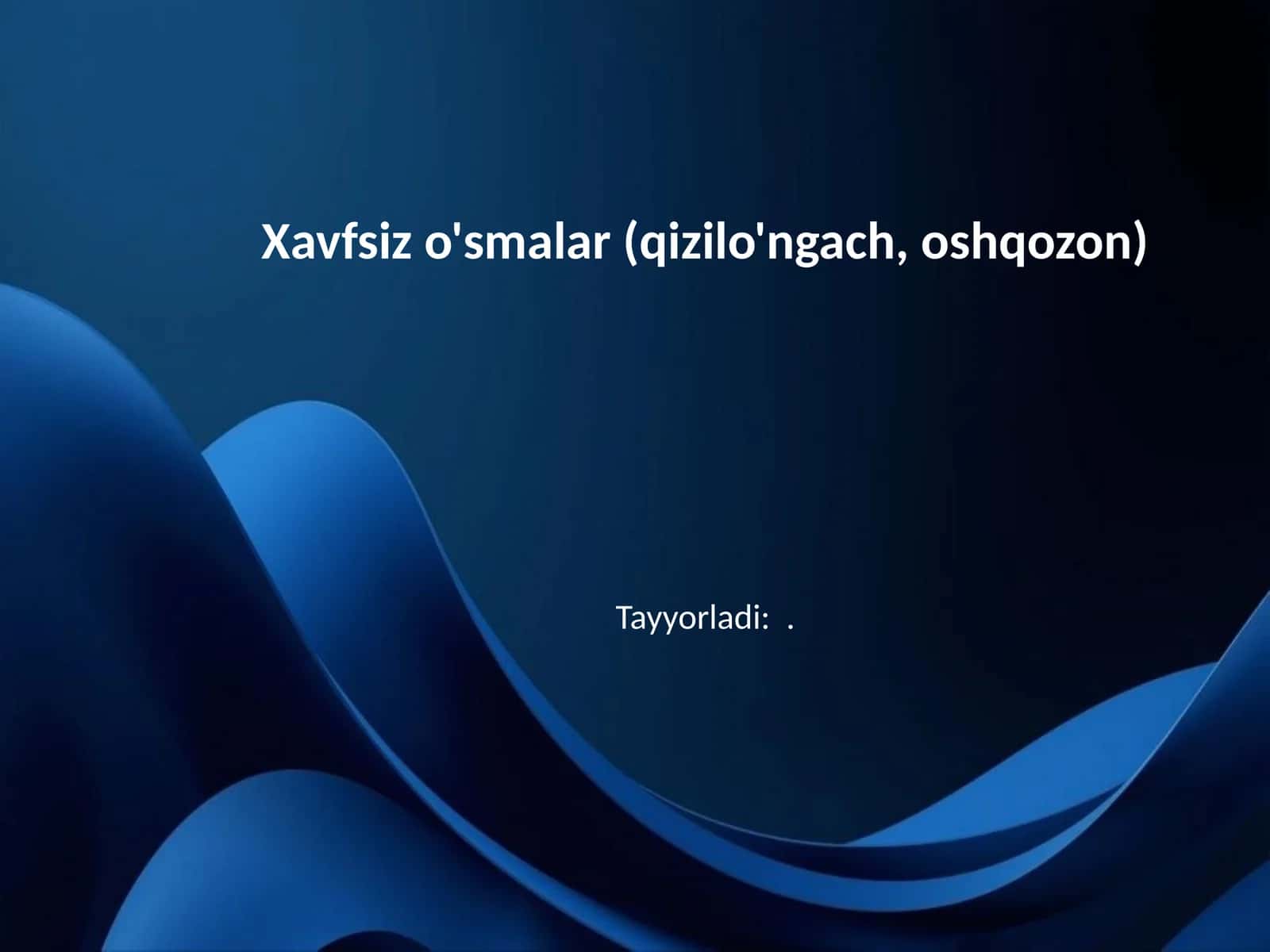 Xavfsiz o'smalar (qizilo'ngach, oshqozon)