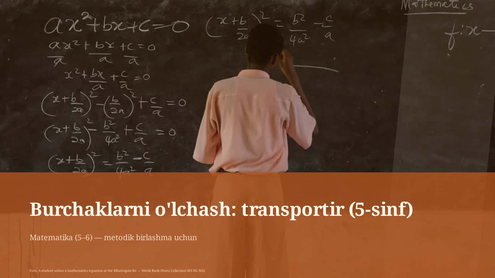 Burchaklarni o'lchash: transportir (5-sinf)