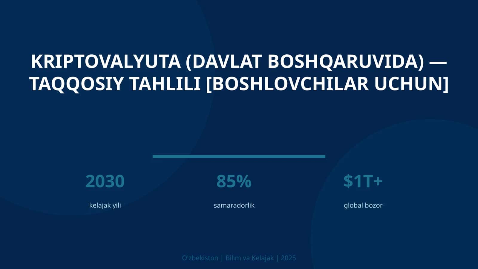 Kriptovalyuta (davlat boshqaruvida) — taqqosiy tahlili [boshlovchilar uchun]