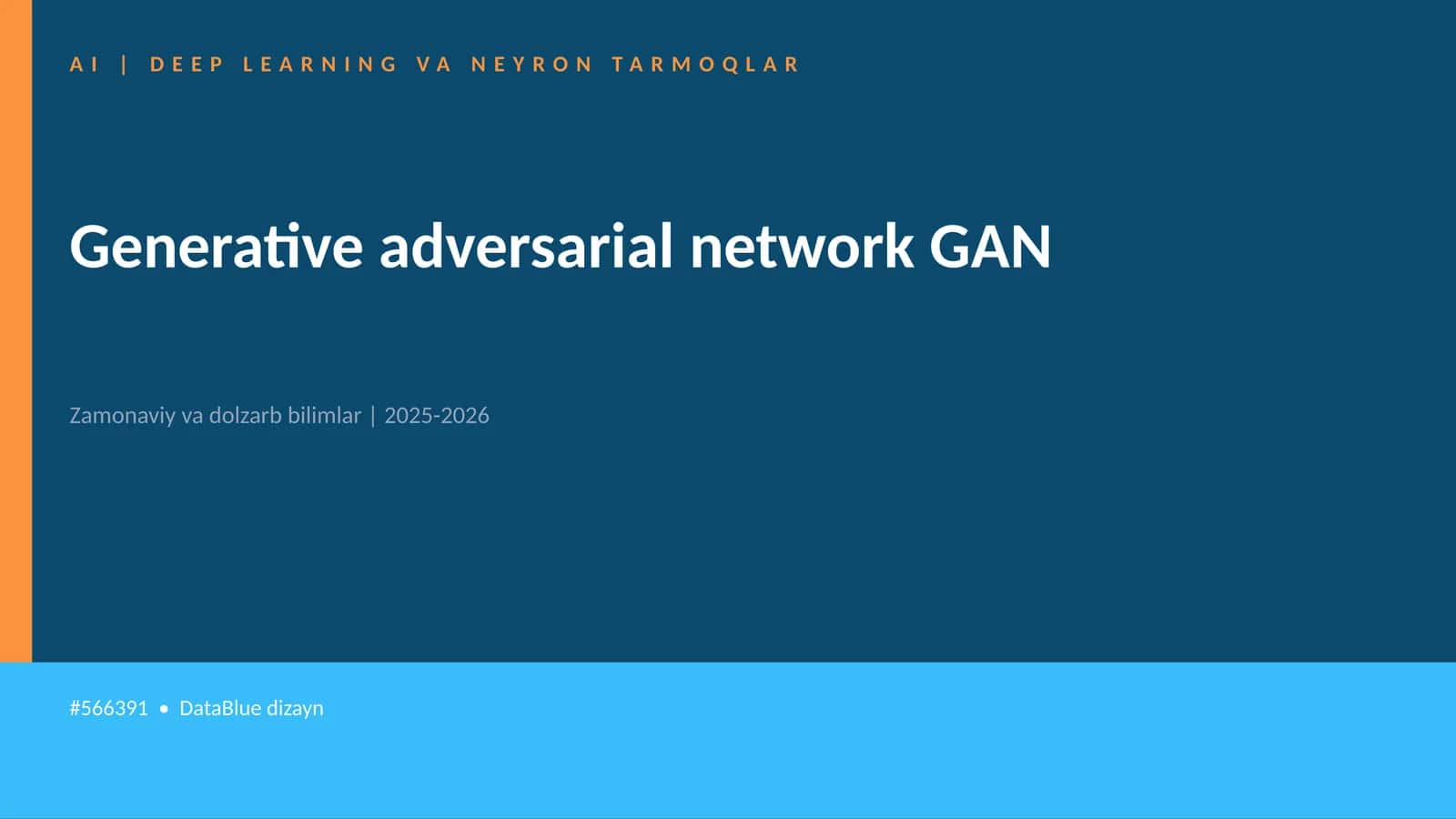 Generative adversarial network GAN