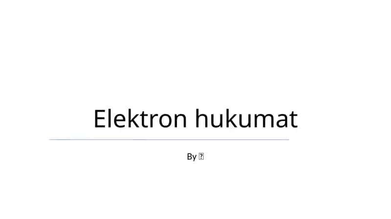 Elektron hukumat