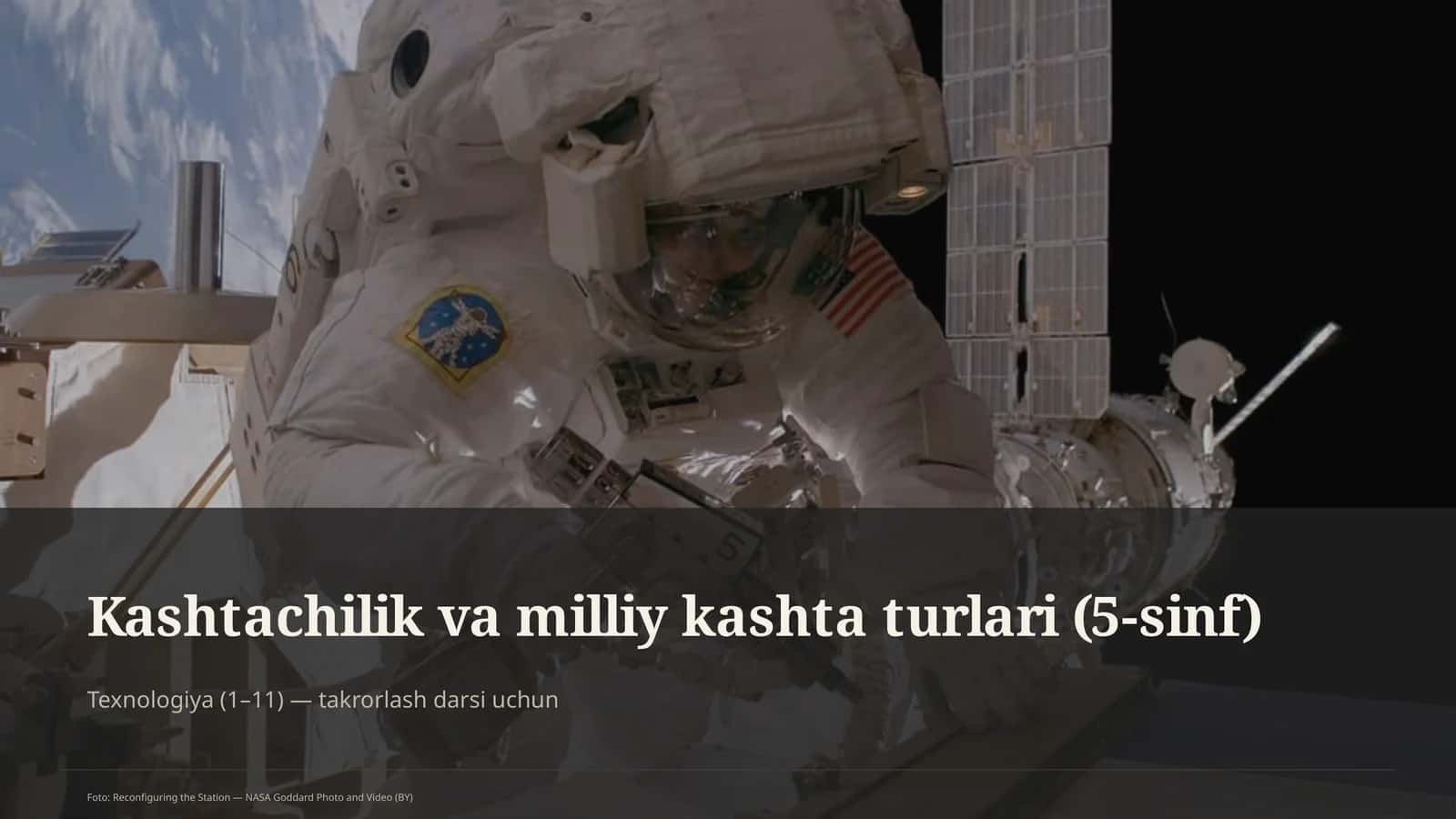 Kashtachilik va milliy kashta turlari (5-sinf)