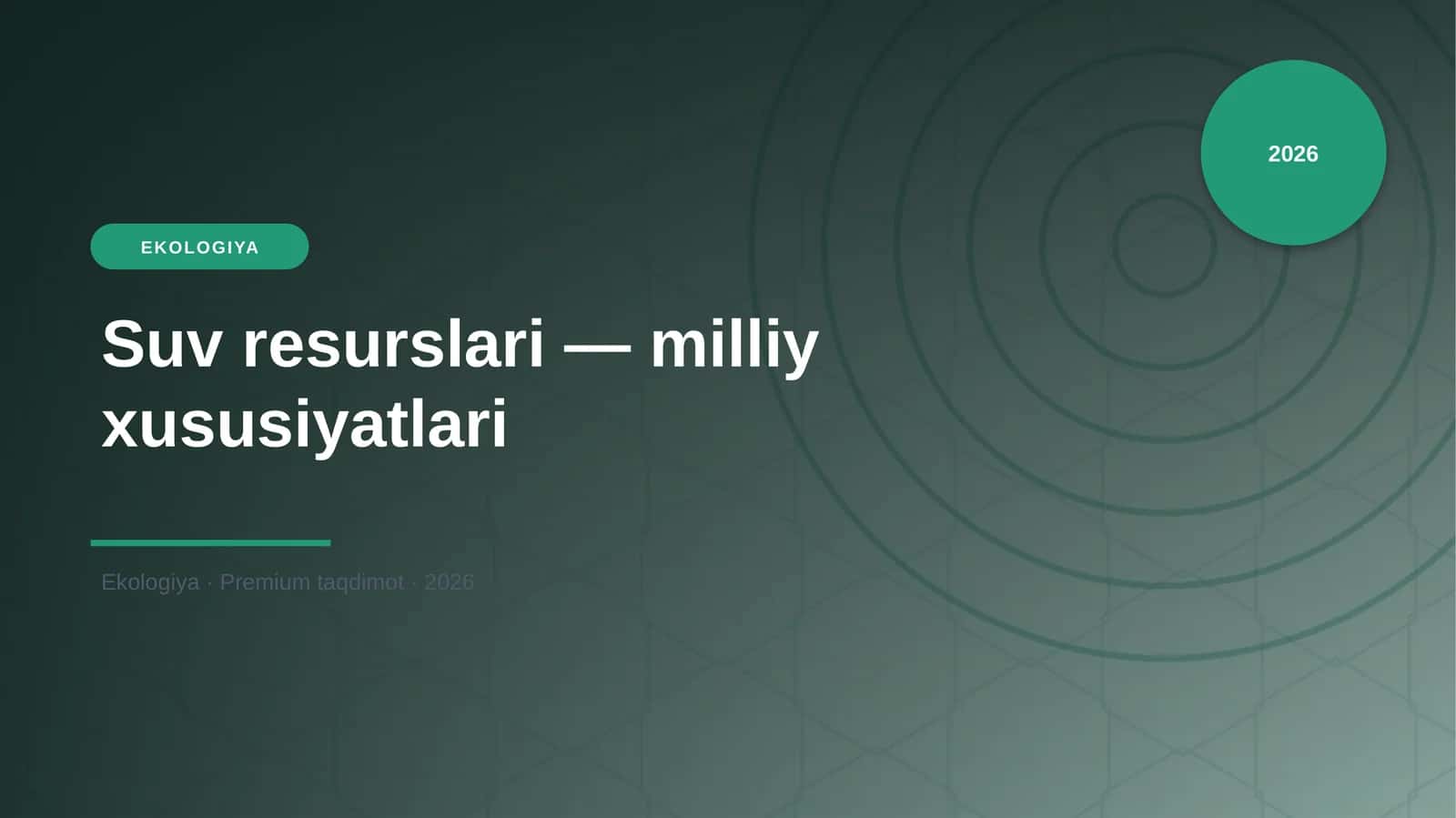 Suv resurslari — milliy xususiyatlari