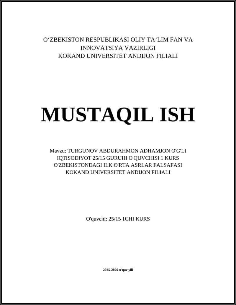 Oʻzbekistondagi ilk oʻrta asrlar falsafasi