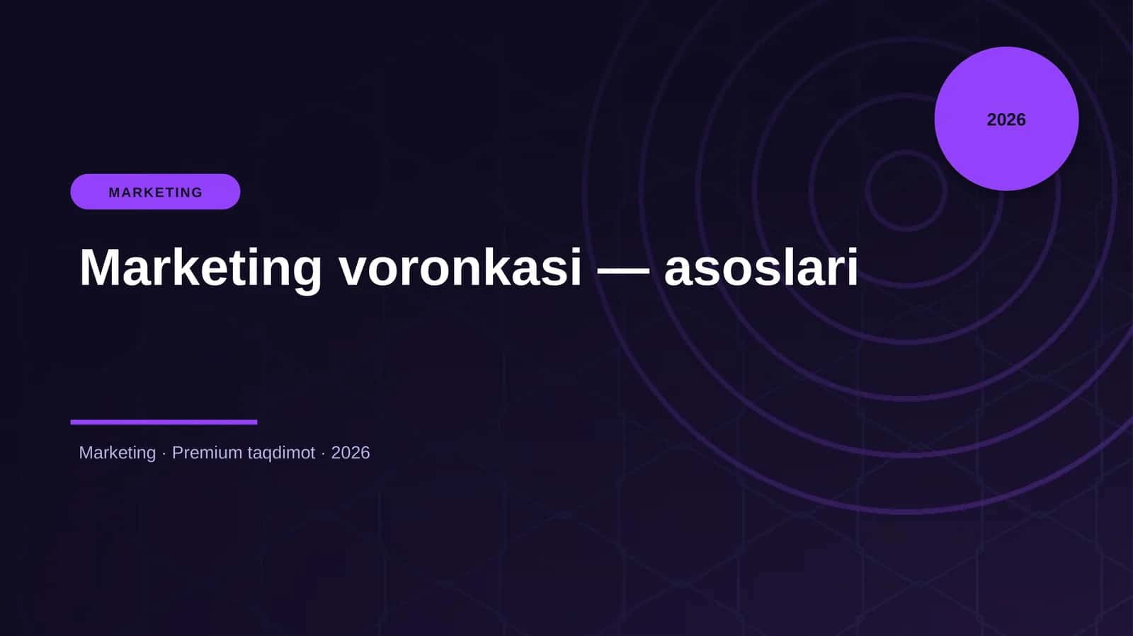 Marketing voronkasi — asoslari