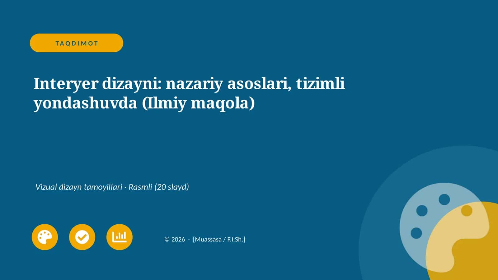 Interyer dizayni: nazariy asoslari, tizimli yondashuvda (Ilmiy maqola)