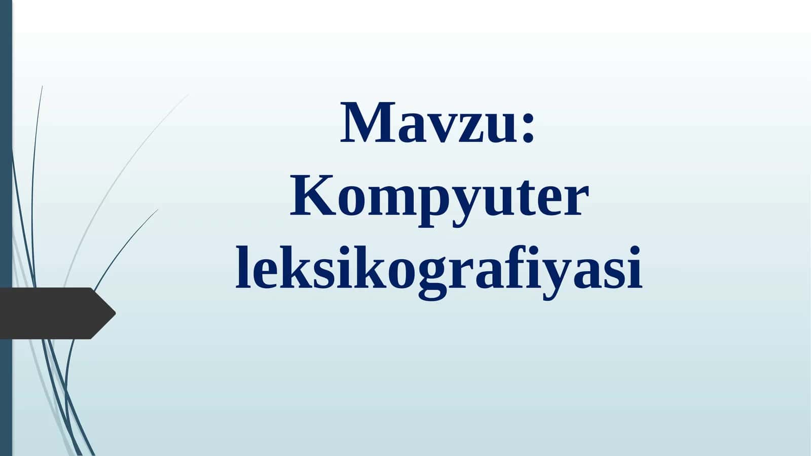 Kompyuter leksikografiyasi