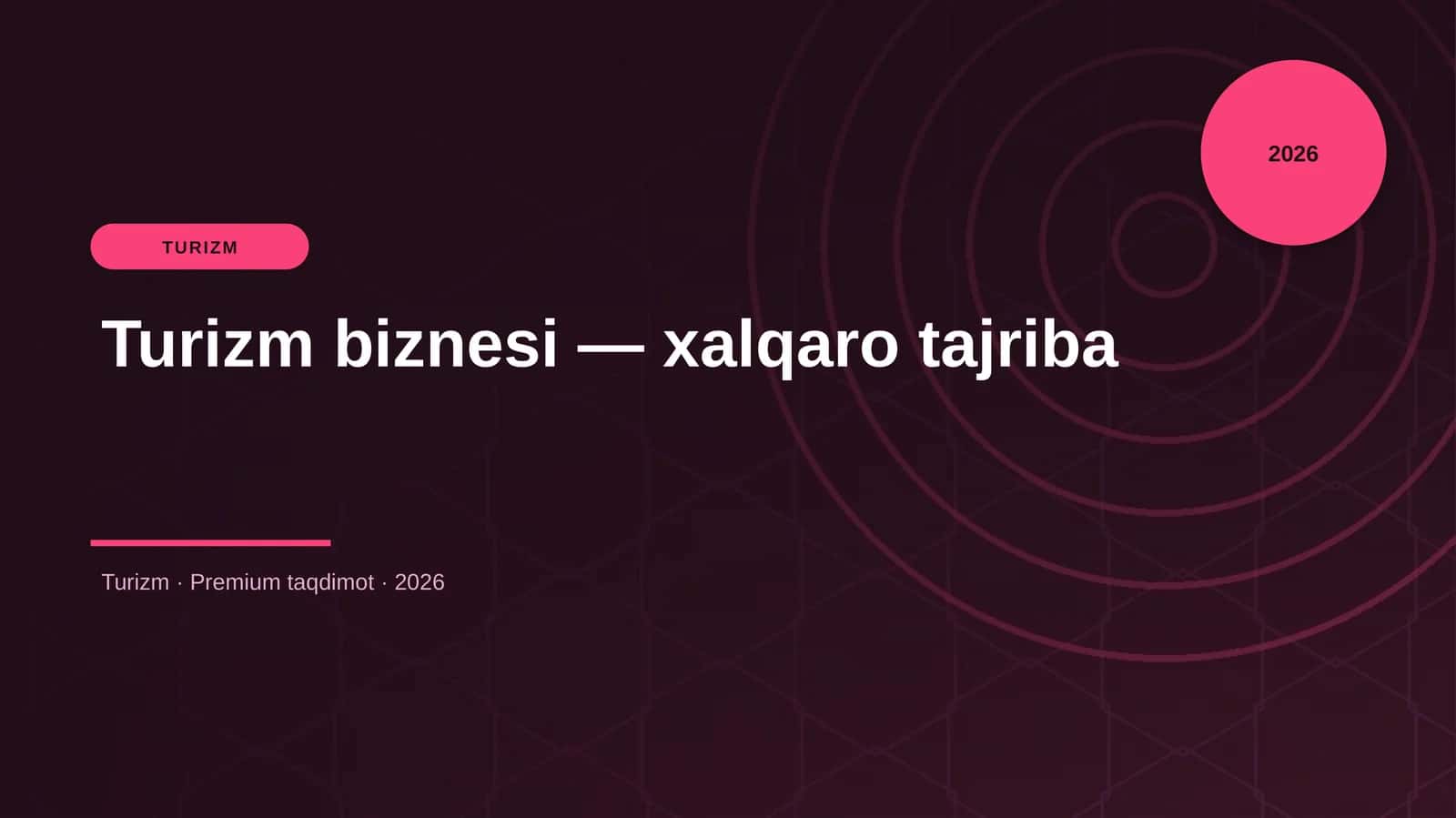 Turizm biznesi — xalqaro tajriba