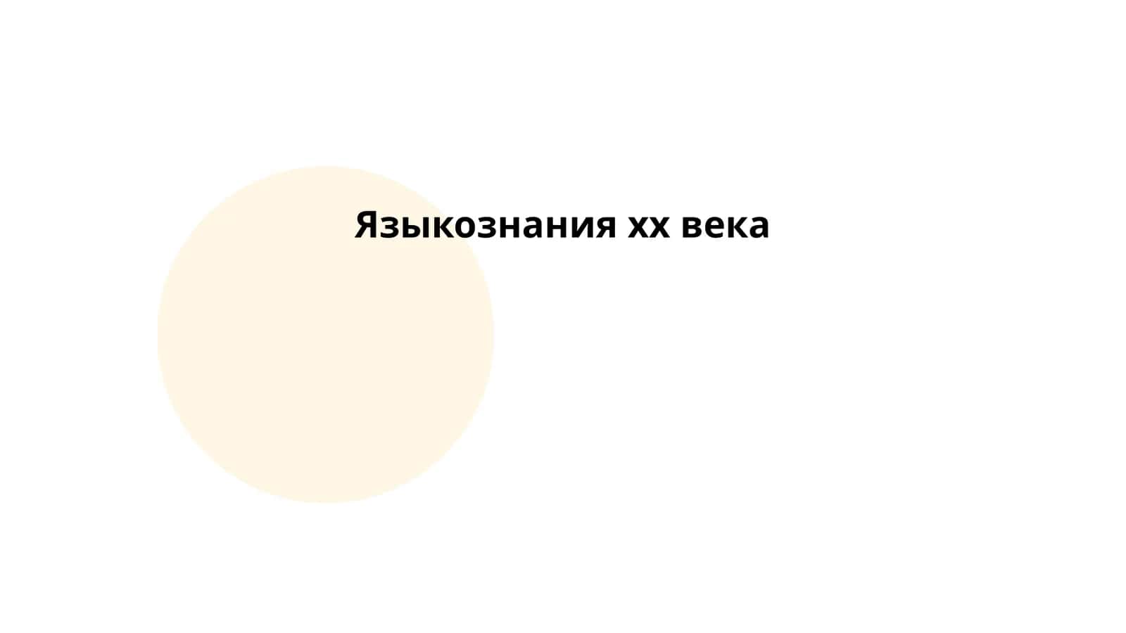 Языкознания хх века