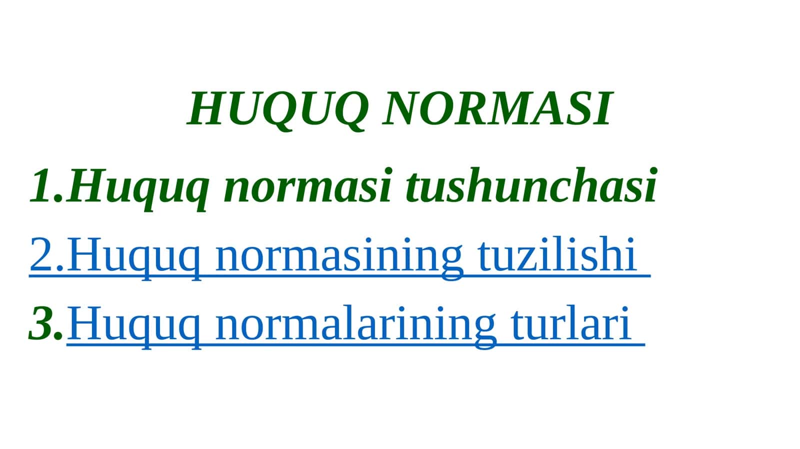 HUQUQ NORMASI