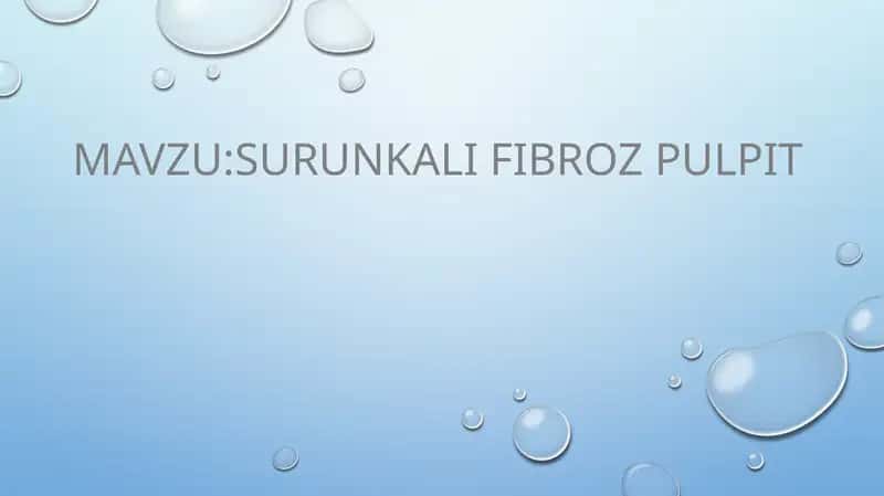Surunkali fibrozli pulpit