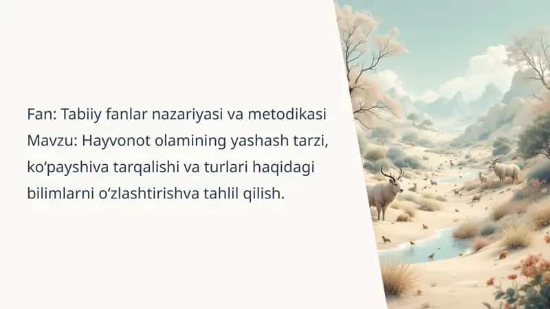 Tabiiy fanlarni nazariyasi va metodikasi