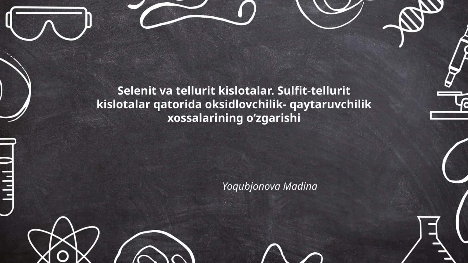 Selenit va tellurit kislotalar