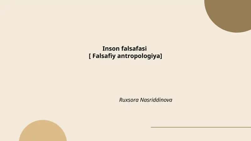 Falsafiy antropologiya